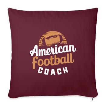 American Football Retro Coach - Sofakissenbezug 45 x 45 cm - Burgunderrot - Vorne