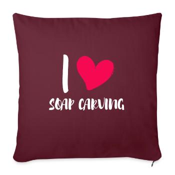 savon savon sculpteur savon sculpter savon savon naturel - Housse de coussin décorative 45 x 45 cm - bordeaux - Devant