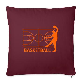 Basketball slamdunk Basketballer "Körbe werfen" - Sofakissenbezug 45 x 45 cm - Burgunderrot - Vorne