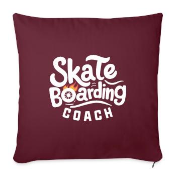 Skateboarding-Skaten-Coach - Sofakissenbezug 45 x 45 cm - Burgunderrot - Vorne
