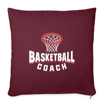 Basketballnetz-Coach - Sofakissenbezug 45 x 45 cm - Burgunderrot - Vorne