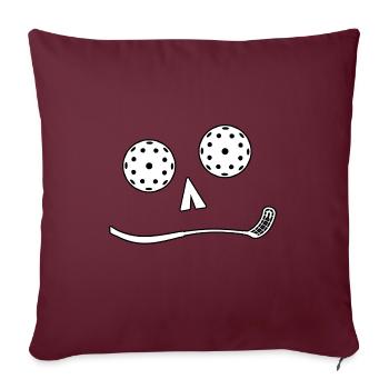 floorball floorball-sourire floorball - Housse de coussin décorative 45 x 45 cm - bordeaux - Devant