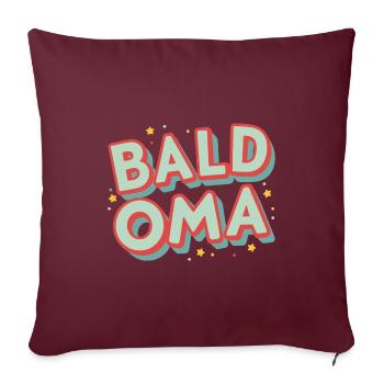 Bald Oma Beste Mama Muttertag Baby Ankündigung - Sofakissenbezug 45 x 45 cm - Burgunderrot - Vorne