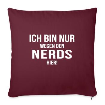 Gamer Nerds Online Game Jouer à la communauté Gambler - Housse de coussin décorative 45 x 45 cm - bordeaux - Devant