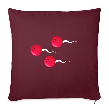 Bowling Bowling Ball Strike Bowling DNA XXX - Housse de coussin décorative 45 x 45 cm - bordeaux - Devant