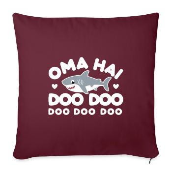 Oma Hai Doo Beste Großmutter Liebe Familie - Sofakissenbezug 45 x 45 cm - Burgunderrot - Vorne