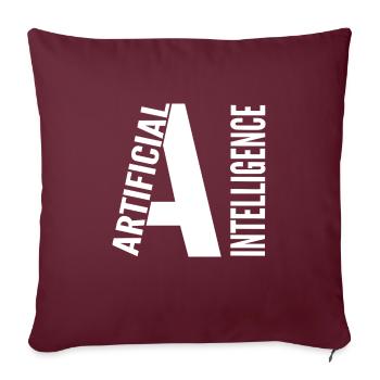 Intelligence artificielle - Housse de coussin décorative 45 x 45 cm - bordeaux - Devant