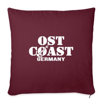 ostsee strandfeeling sommer-vibes rügen ostküste - Sofakissenbezug 45 x 45 cm - Burgunderrot - Vorne
