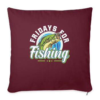 Angler - Sofakissenbezug 45 x 45 cm - Burgunderrot - Vorne