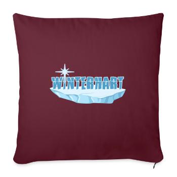 Bain de glace, rustique, bains d’hiver, baignade d’hiver - Housse de coussin décorative 45 x 45 cm - bordeaux - Devant