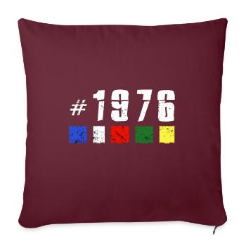 1976 retro geburtstag vintage jubiläum NEW TIBET - Sofakissenbezug 45 x 45 cm - Burgunderrot - Vorne