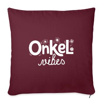 Onkel Vibes Blumen Geburtstag Cool Retro Spaß - Sofakissenbezug 45 x 45 cm - Burgunderrot - Vorne