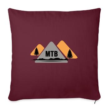 VTT Vélo Chaîne de vélo VTT VTT BIKETRAIL - Housse de coussin décorative 45 x 45 cm - bordeaux - Devant