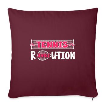 Match de tennis Balle Joueur de tennis Tennis-love - Housse de coussin décorative 45 x 45 cm - bordeaux - Devant
