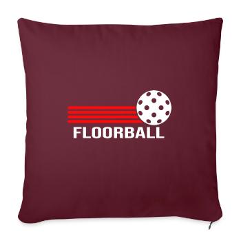 Floorball Unihockey FLOORBALL-life Floorballer - Housse de coussin décorative 45 x 45 cm - bordeaux - Devant