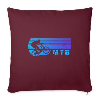 VTT chaîne vélo VTT vélo vélo jersey vélo - Housse de coussin décorative 45 x 45 cm - bordeaux - Devant