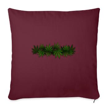 Cannabis rasta « couleur haute nature légale » - Housse de coussin décorative 45 x 45 cm - bordeaux - Devant