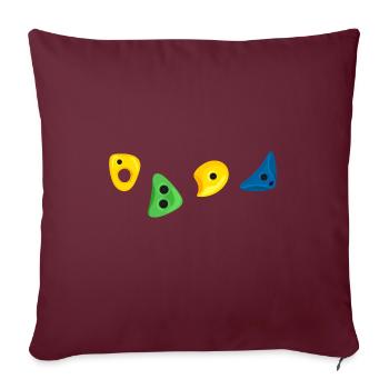 salle d’escalade escalade bloc - Housse de coussin décorative 45 x 45 cm - bordeaux - Devant