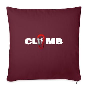alpiniste mousqueton alpin alpin - Housse de coussin décorative 45 x 45 cm - bordeaux - Devant