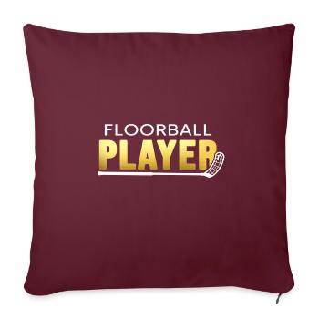 Floorball Floorball Jeu de floorball FLOORBALLplayer Floorball - Housse de coussin décorative 45 x 45 cm - bordeaux - Devant