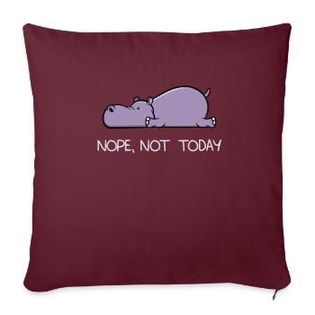 Lustiges faules Hippo Nil pferd Nope Geschenk - Sofakissenbezug 45 x 45 cm - Burgunderrot - Vorne