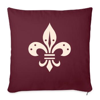 fleur de lis Design - Housse de coussin décorative 45 x 45 cm - bordeaux - Devant