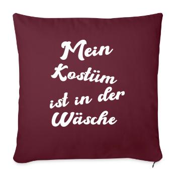 Lingerie Fantaisie - Housse de coussin décorative 45 x 45 cm - bordeaux - Devant