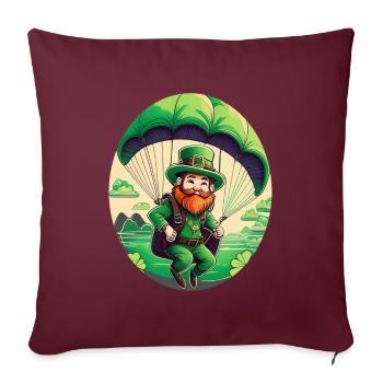 Parapente Trèfle de la Saint-Patrick - Housse de coussin décorative 45 x 45 cm - bordeaux - Devant