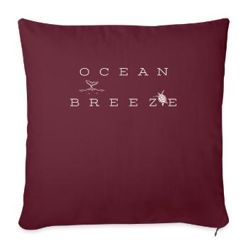 Brise de l'océan - Housse de coussin décorative 45 x 45 cm - bordeaux - Devant