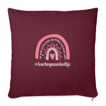 Assistant assistant professeur assistant - Housse de coussin décorative 45 x 45 cm - bordeaux - Devant