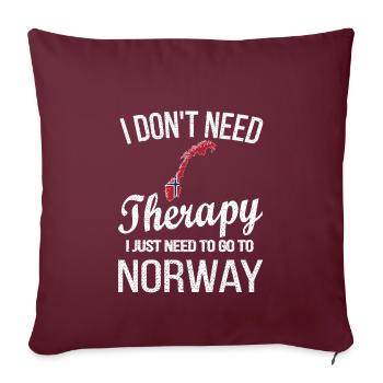 Norvégien Norvège origine drapeau norvégien - Housse de coussin décorative 45 x 45 cm - bordeaux - Devant