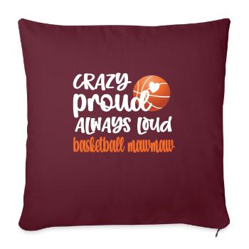 Mawmaw Grand-mère du basket-ball Basketteur Mawmaw - Housse de coussin décorative 45 x 45 cm - bordeaux - Devant