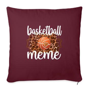 Meme Grand-mère de basket-ball joueur de basket-ball Meme - Housse de coussin décorative 45 x 45 cm - bordeaux - Devant
