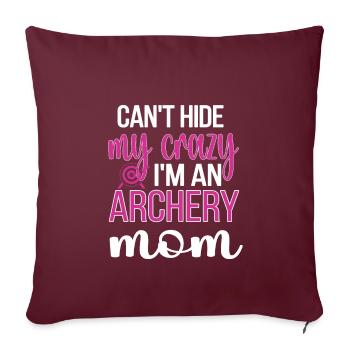 Fière Mère De Tir à l’Arc De Mama - Housse de coussin décorative 45 x 45 cm - bordeaux - Devant