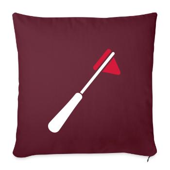 Reflexhammer Kniehammer Medizin Geschenk - Sofakissenbezug 45 x 45 cm - Burgunderrot - Vorne