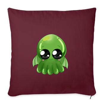 Super süßer Cthulhu - Sofakissenbezug 45 x 45 cm - Burgunderrot - Vorne