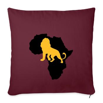 Löwe Afrika Safari Kenia Serengeti Roots Reggae - Sofakissenbezug 45 x 45 cm - Burgunderrot - Vorne
