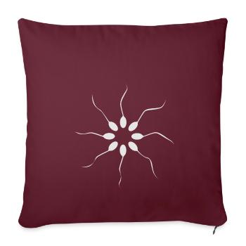 sperme - Housse de coussin décorative 45 x 45 cm - bordeaux - Devant
