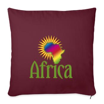Afrique continent Wildnis Safari Roots Reggae Music - Housse de coussin décorative 45 x 45 cm - bordeaux - Devant