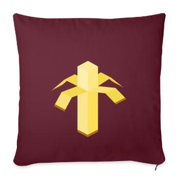 représentation abstraite d'une banane - Housse de coussin décorative 45 x 45 cm - bordeaux - Devant