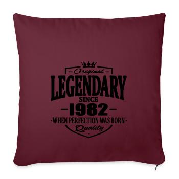 Légendaire depuis 1982 - Housse de coussin décorative 45 x 45 cm - bordeaux - Devant