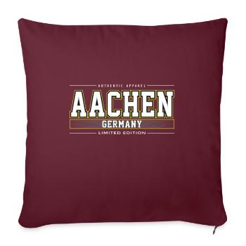 Aachen - Sofakissenbezug 45 x 45 cm - Burgunderrot - Vorne