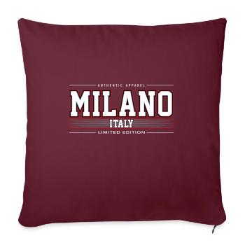 Milano - Housse de coussin décorative 45 x 45 cm - bordeaux - Devant