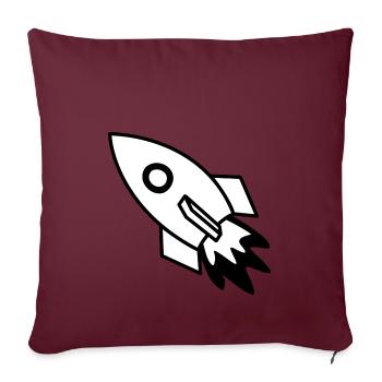 noir fusée - Housse de coussin décorative 45 x 45 cm - bordeaux - Devant