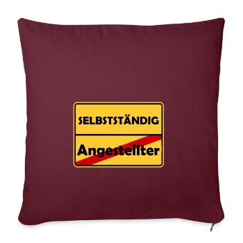 Glückwunsch zur Selbstständigkeit! - Sofakissenbezug 45 x 45 cm - Burgunderrot - Vorne