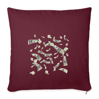 Flux de trésorerie Pluie d’argent - Housse de coussin décorative 45 x 45 cm - bordeaux - Devant