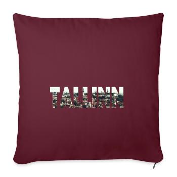 Ville Vieille Ville Tallinn Estonie Ville Photoart - Housse de coussin décorative 45 x 45 cm - bordeaux - Devant