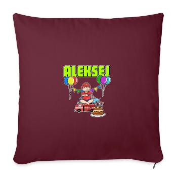 cadeau sapeurs-pompiers Aleksej - Housse de coussin décorative 45 x 45 cm - bordeaux - Devant