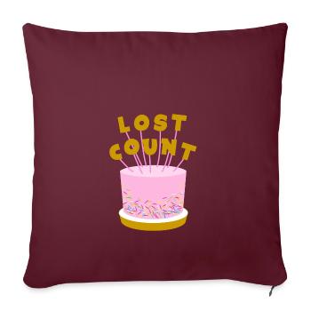 Nombre perdu Geburtstagskuche - Housse de coussin décorative 45 x 45 cm - bordeaux - Devant