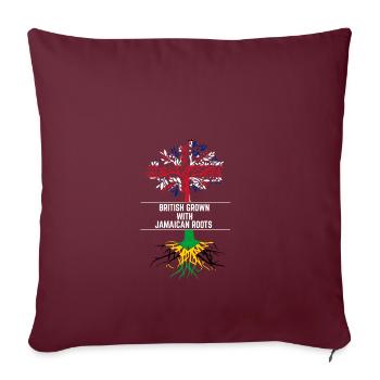 Britannique cultivé - Housse de coussin décorative 45 x 45 cm - bordeaux - Devant